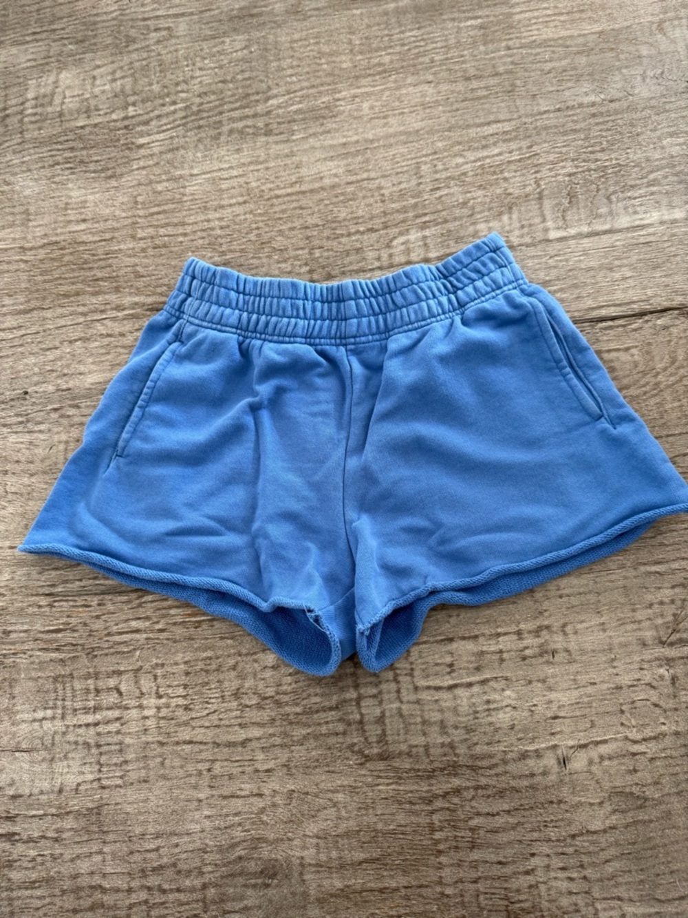 Offline by aerie throwback sweat shorts blue size small